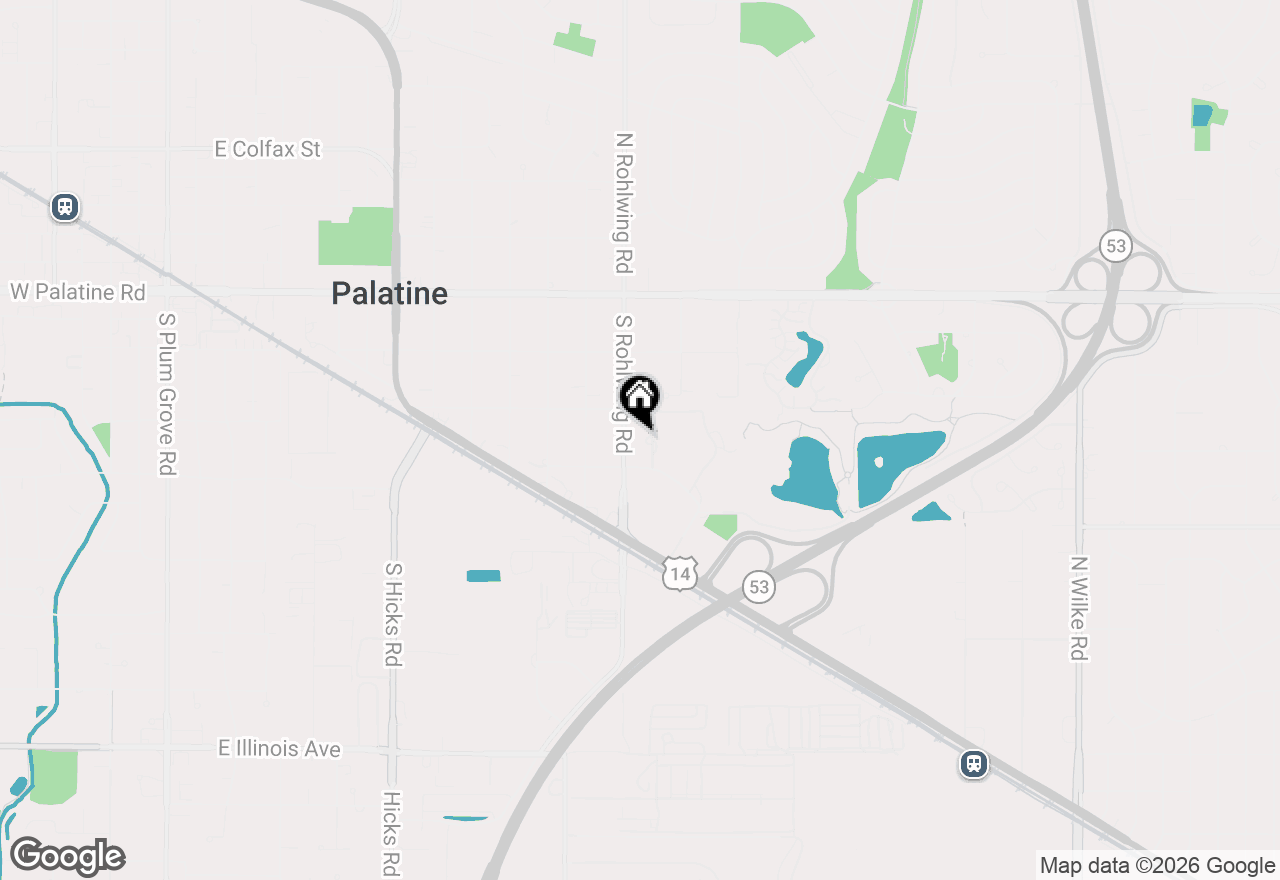 Map of 225 S Rohlwing Road #615, Palatine, IL 60067