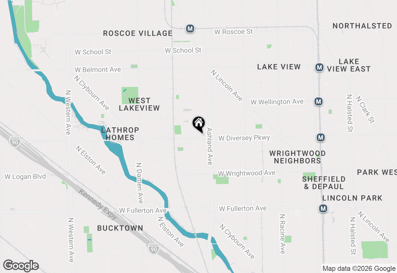 Map of 1640 W Diversey Parkway #2, Chicago, IL 60614