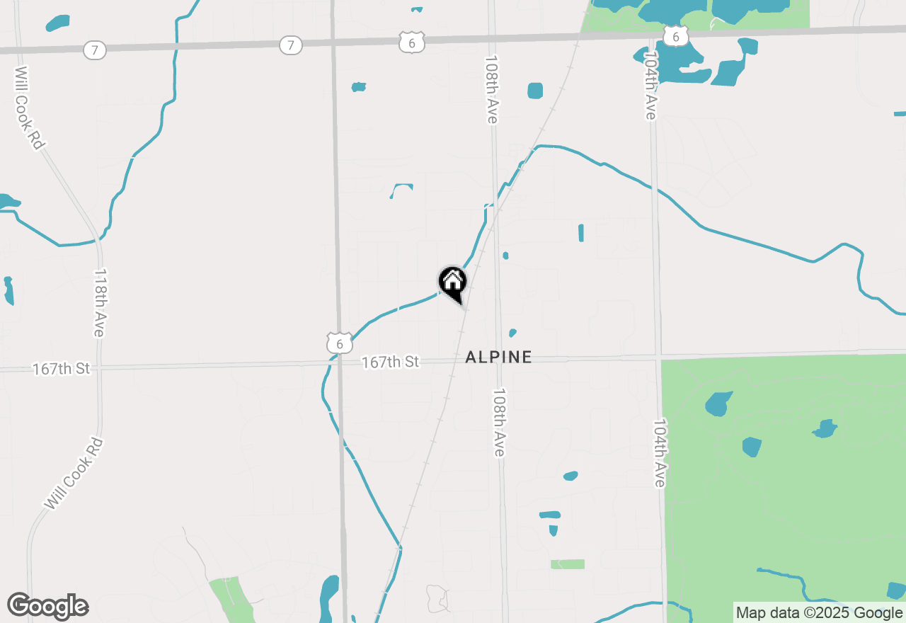 Map of 16540 Pear Avenue, Orland Park, IL 60467