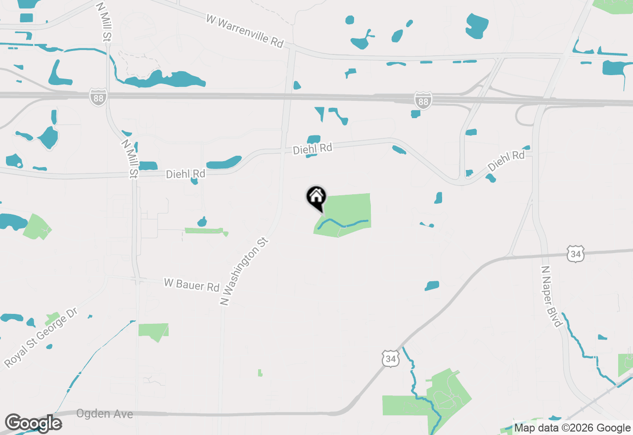 Map of 516 Braemar Avenue, Naperville, IL 60563