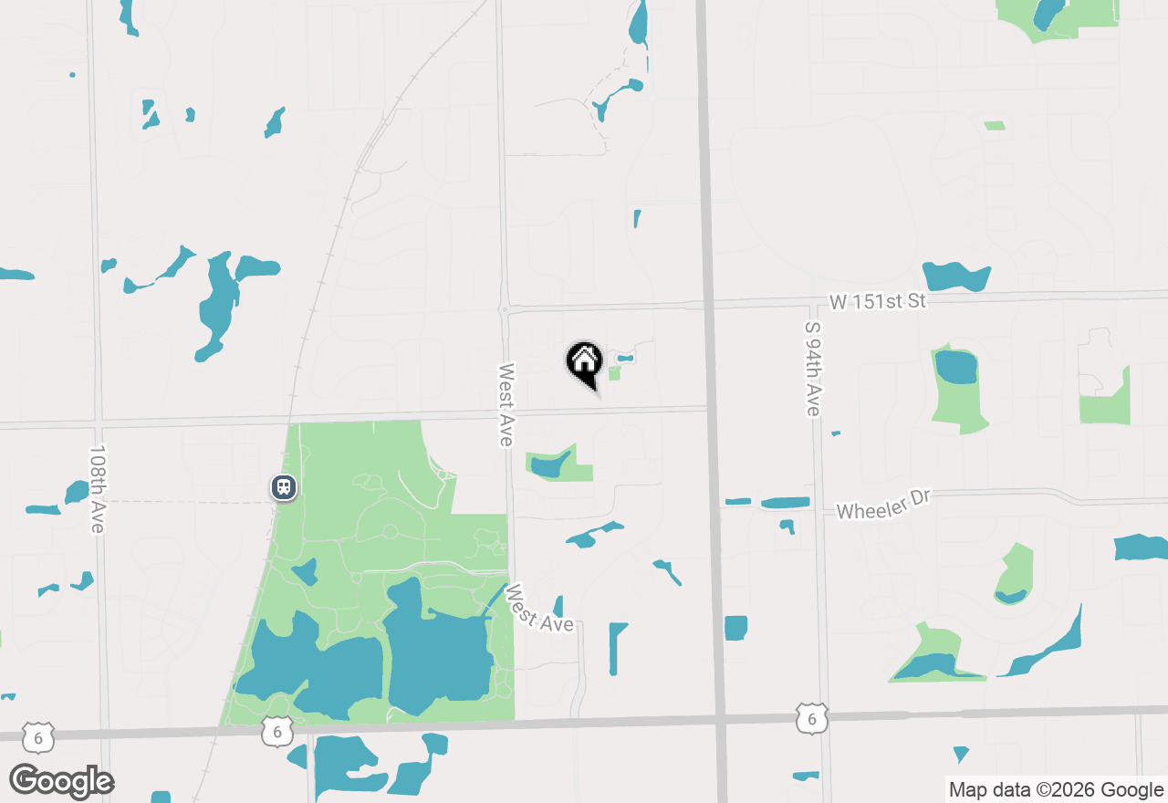 Map of 9840 W 153rd Street #1SE, Orland Park, IL 60462