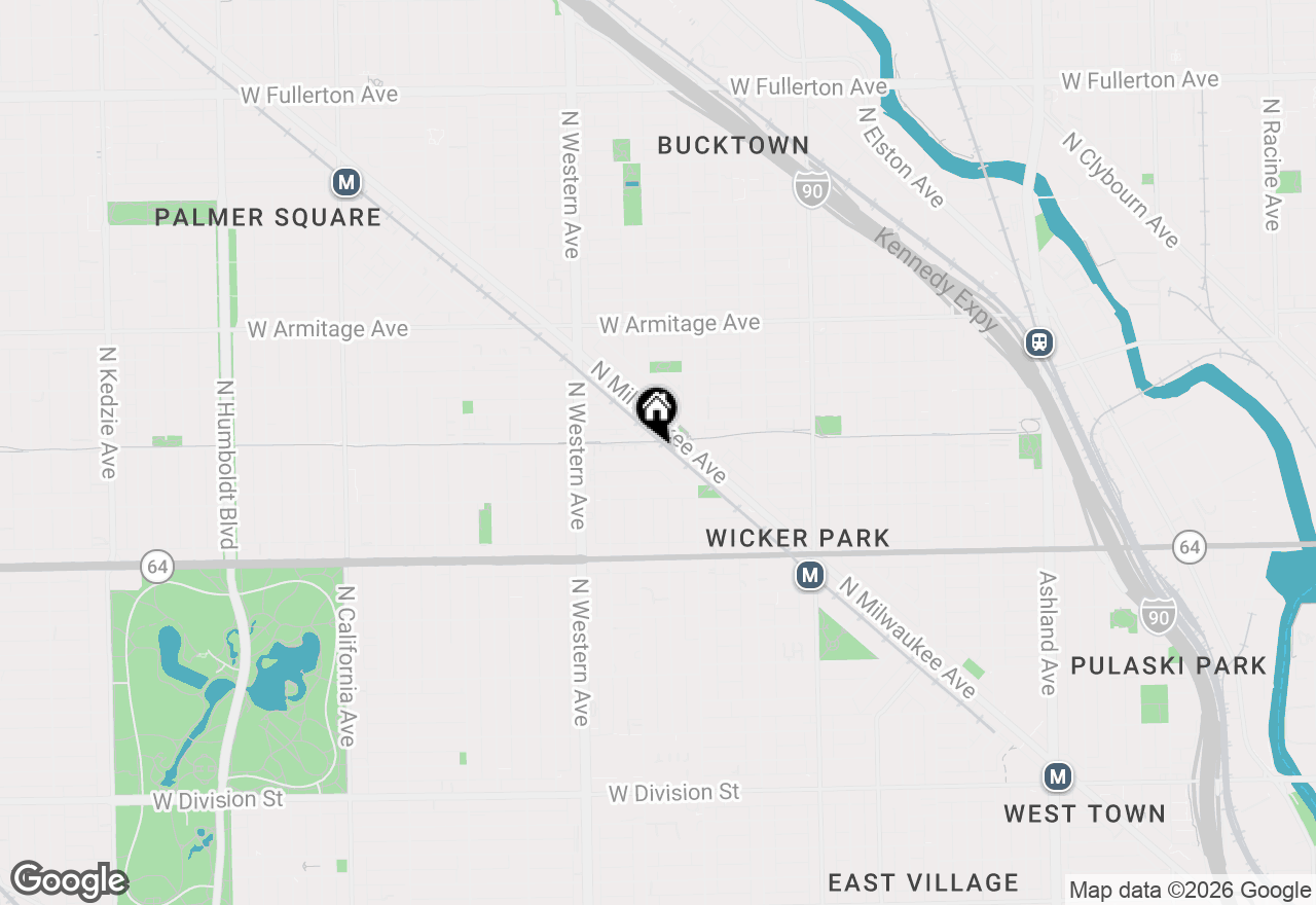 Map of 1749 N Winnebago Avenue, Chicago, IL 60647