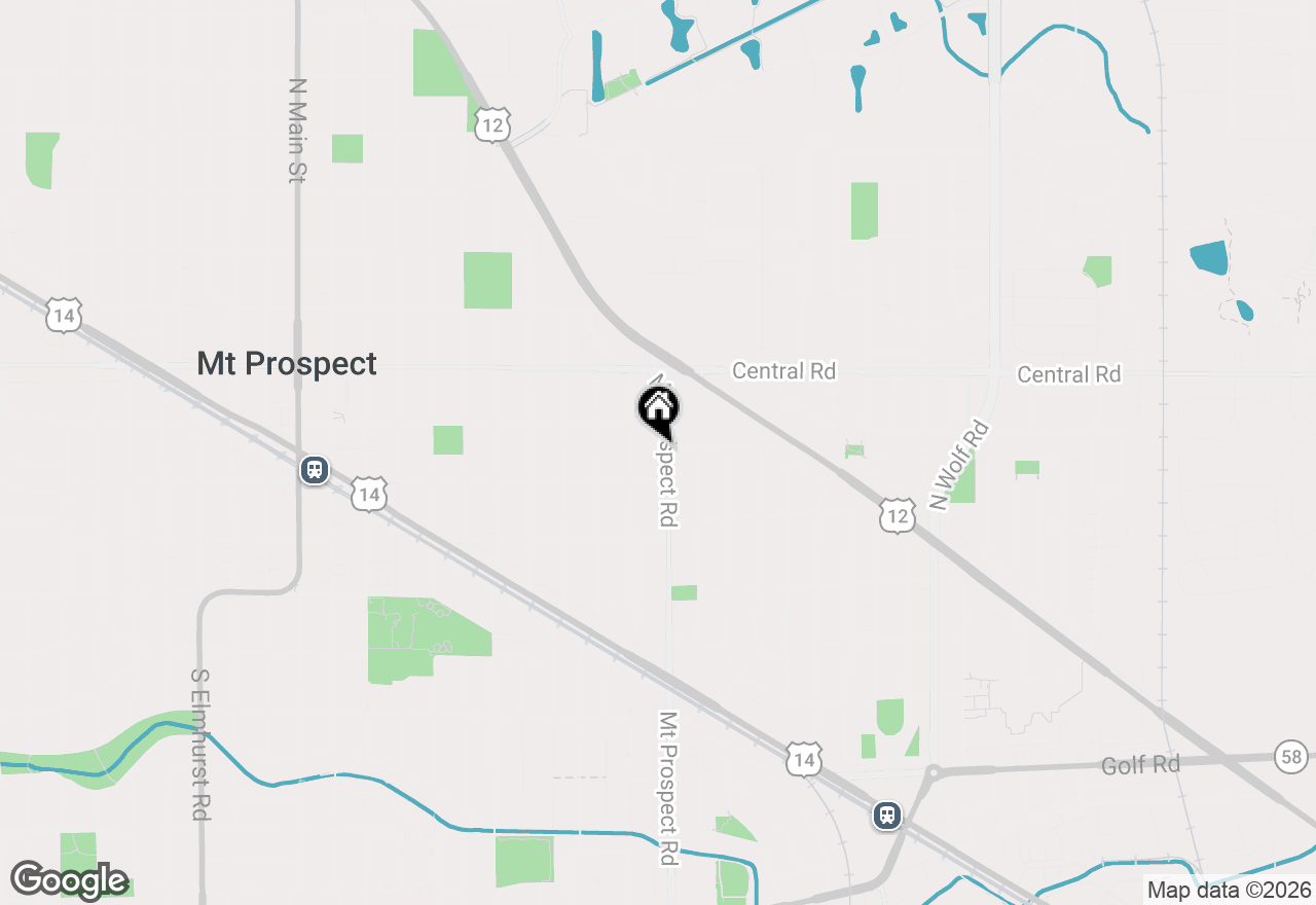 Map of 108 S Mount Prospect Road, Mount Prospect, IL 60056