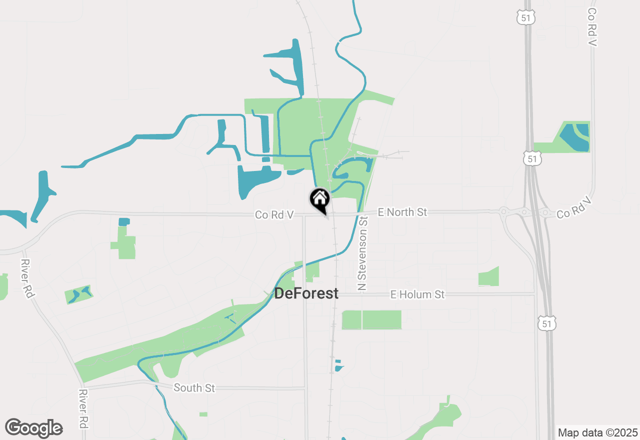 Map of 121 E North Street, Deforest, WI 53532