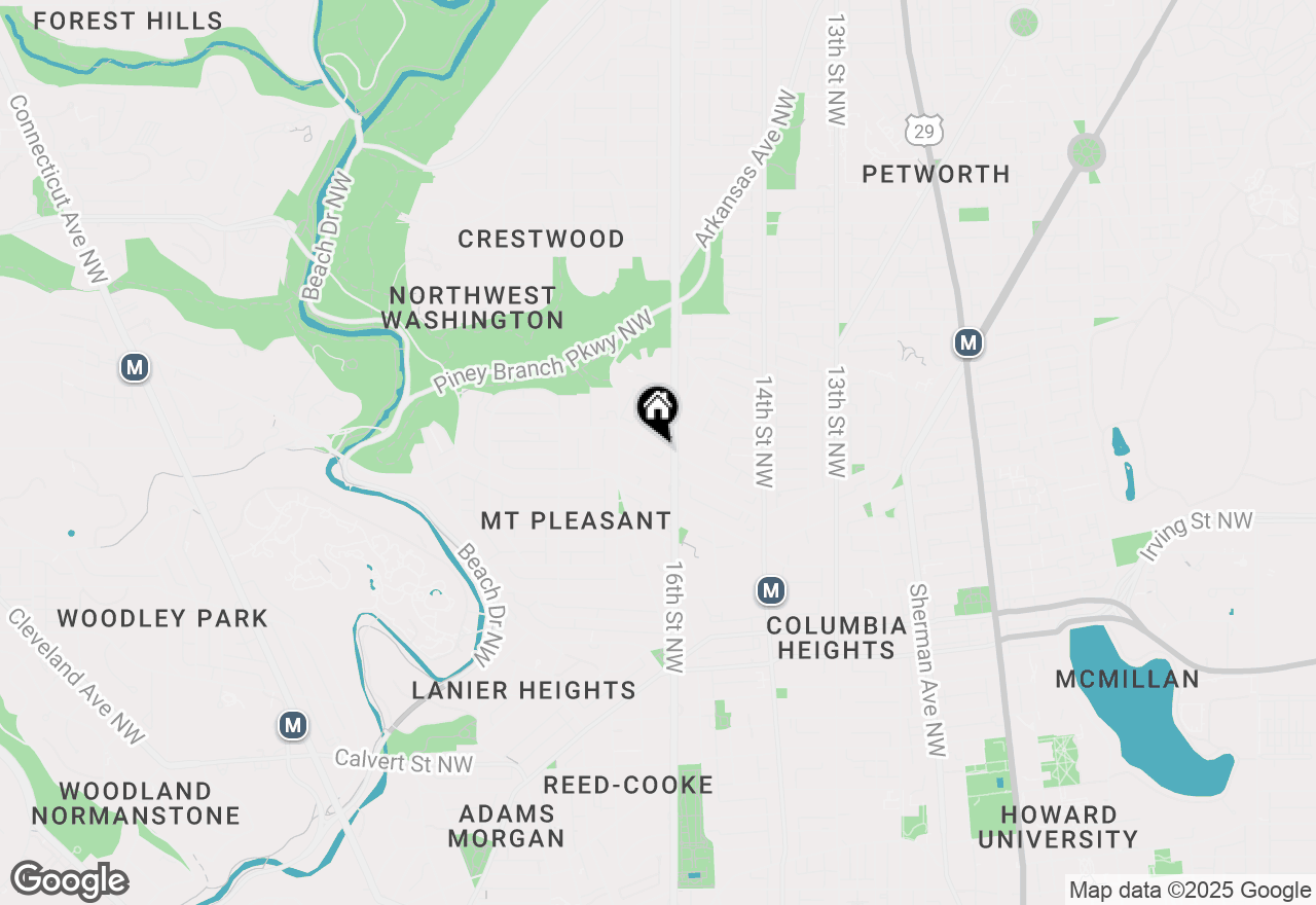 Map of 1610 Newton Street Nw, Washington, DC 20010