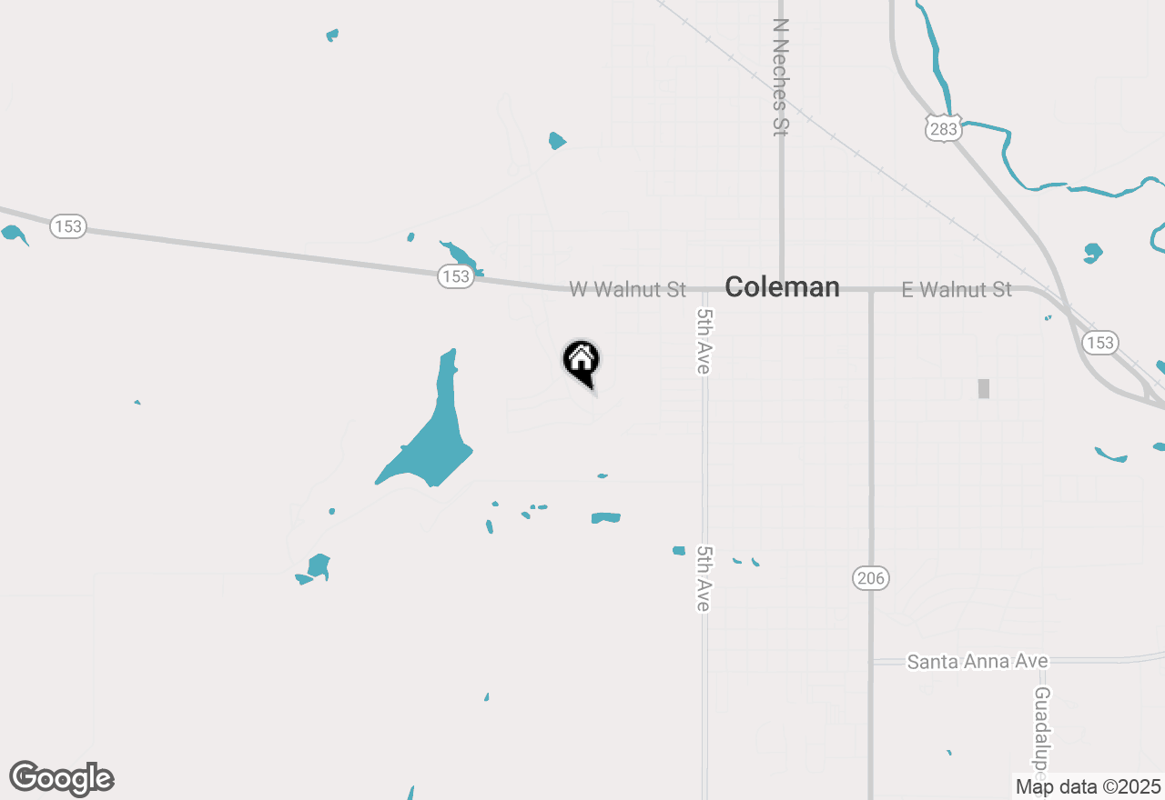 Map of 905 High Road, Coleman, TX 76834