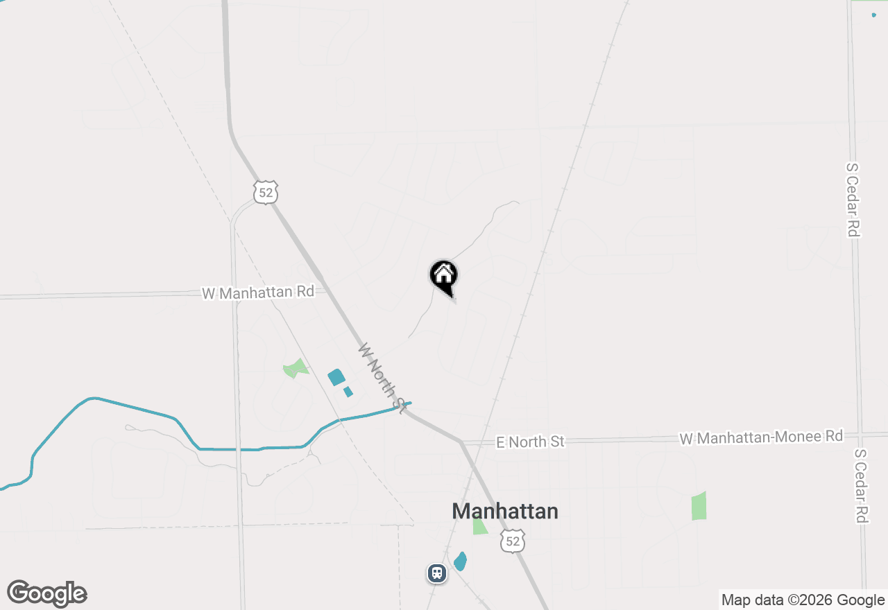 Map of (Address confidential), Manhattan, Illinois 60442