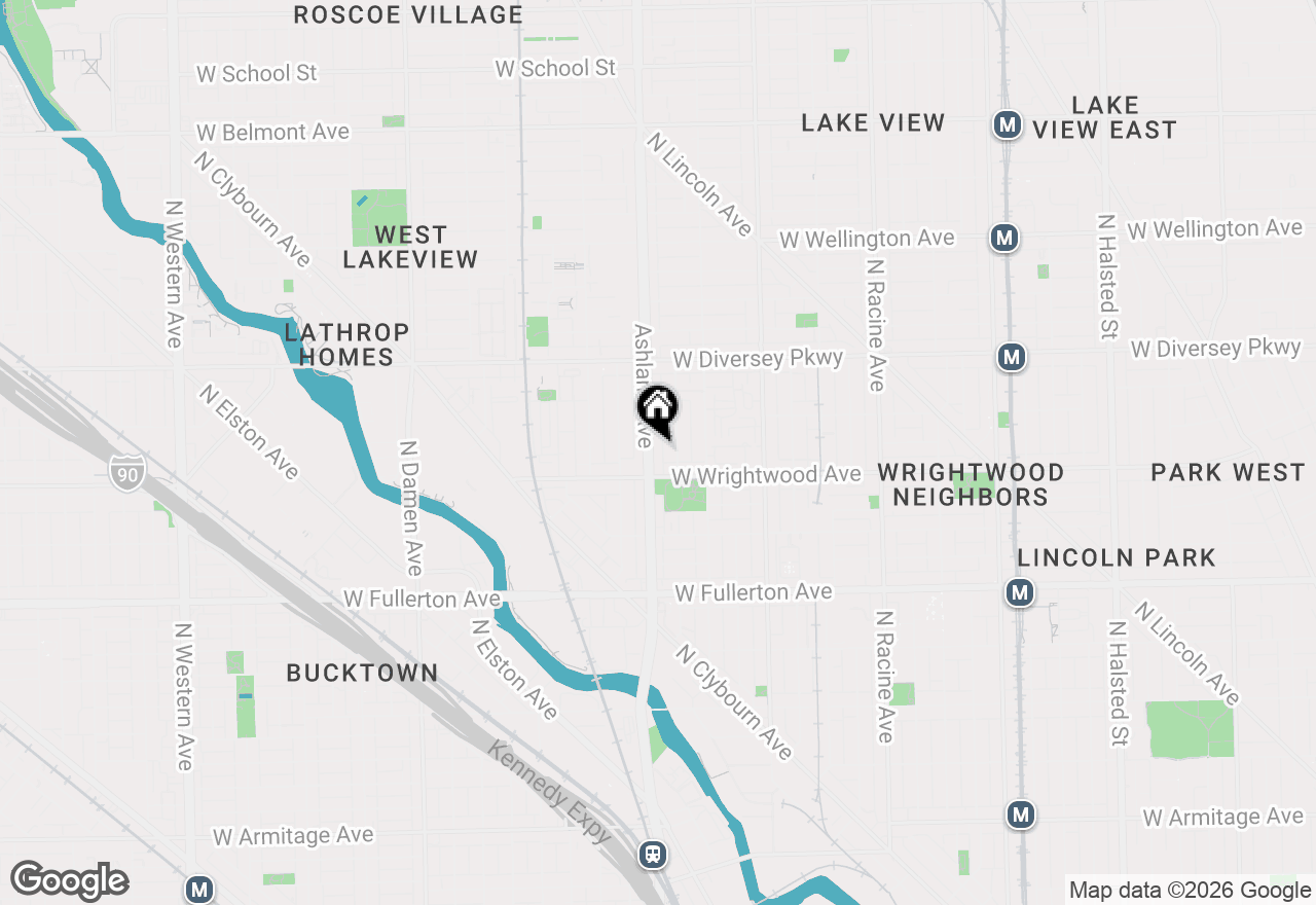 Map of 2629 N Ashland Avenue #1B, Chicago, IL 60614