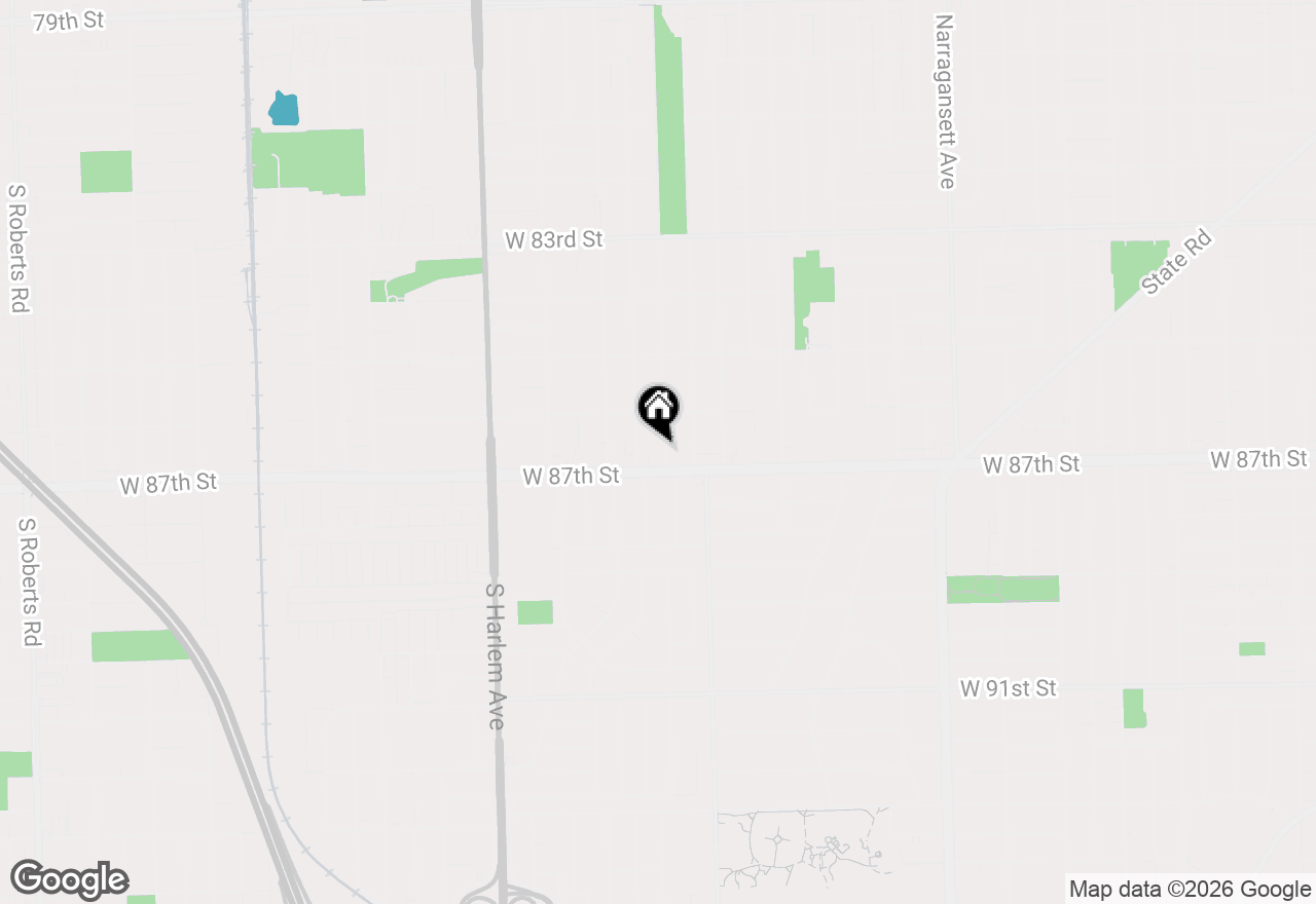 Map of 8632 New England Avenue, Burbank, IL 60459