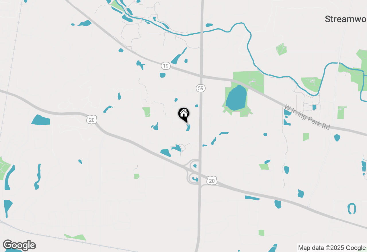 Map of 1386 Laurel Oaks Drive, Streamwood, IL 60107