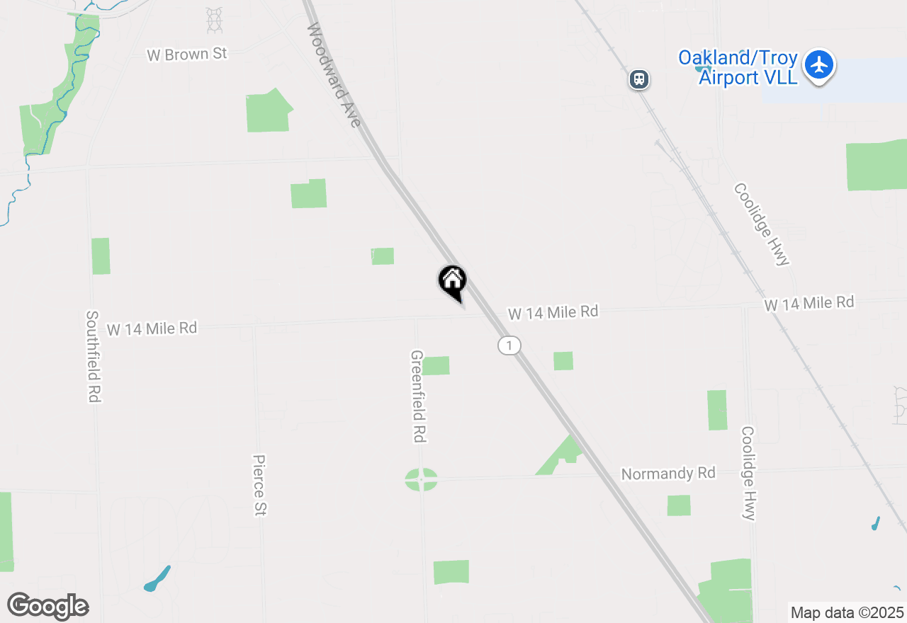 Map of 1421 E Fourteen Mile Road, Birmingham, MI 48009