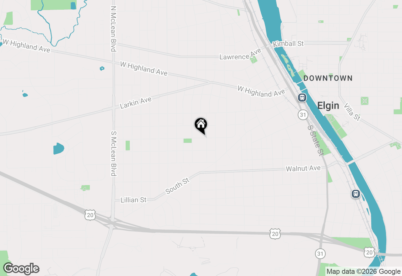 Map of 869 Shuler Street, Elgin, IL 60123