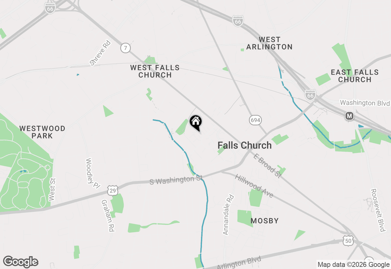 Map of 428 Hampton Court #108, Falls Church, VA 22046