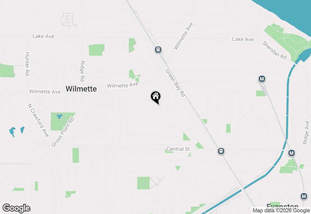 Map of 1231 Gregory Avenue, Wilmette, IL 60091