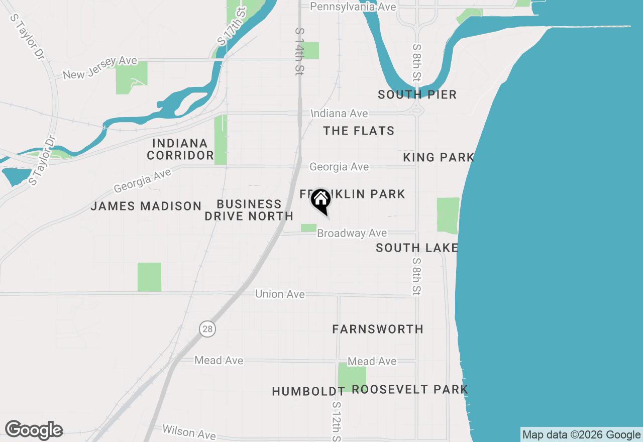 Map of 1623 S 13th St, Sheboygan, WI 53081