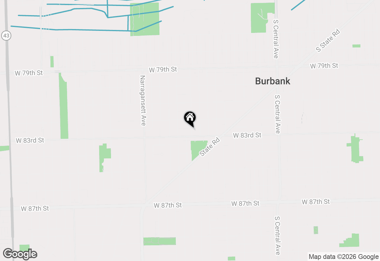 Map of 6101 W 82nd Place, Burbank, IL 60459