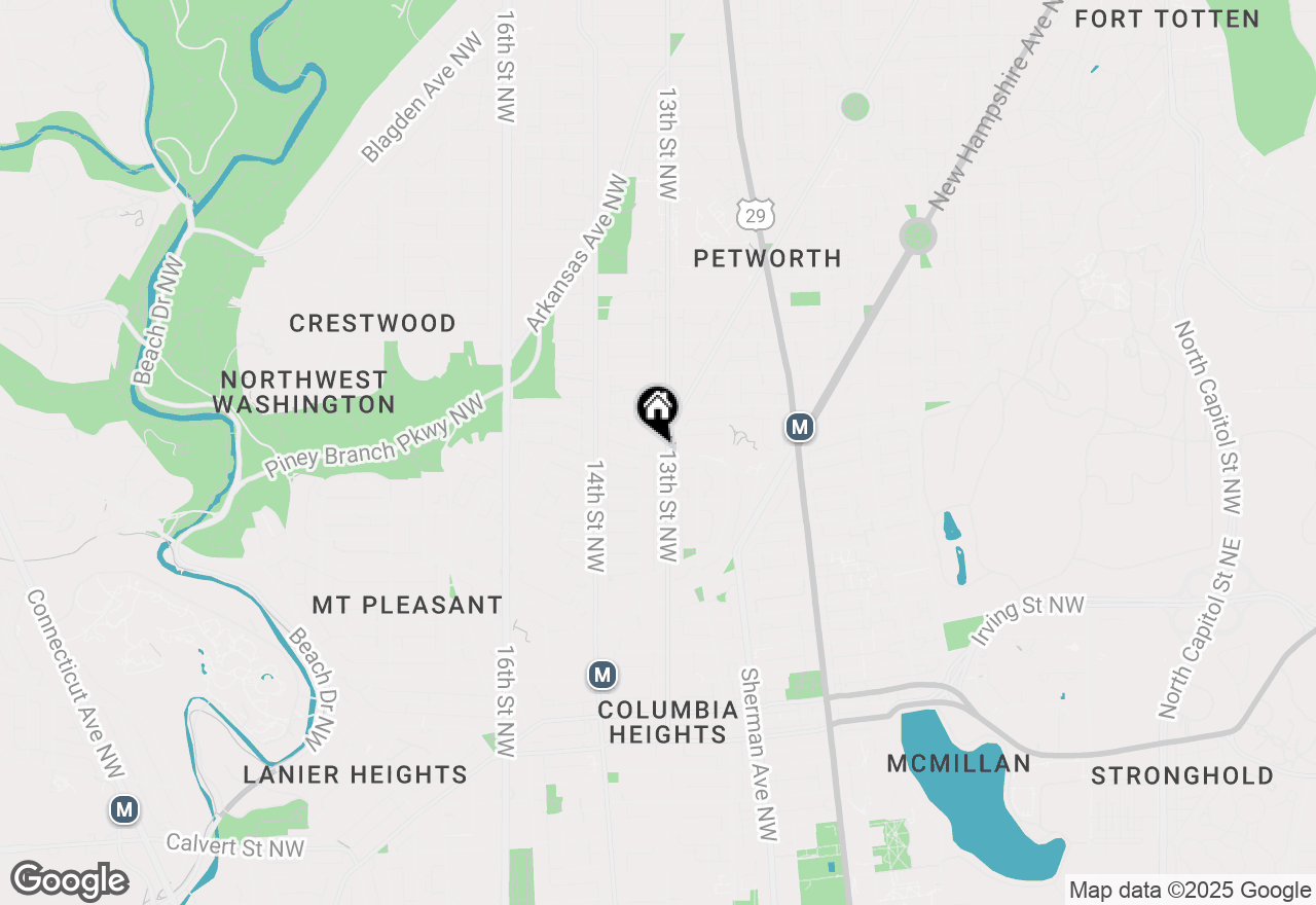 Map of 1310 Spring Road Nw #PHB, Washington, DC 20010