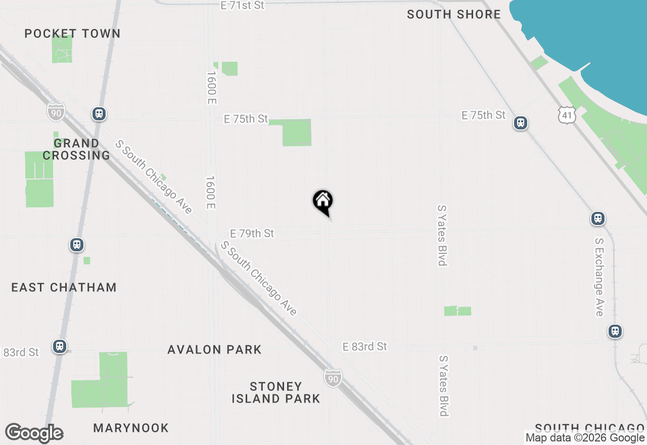 Map of (Address confidential), Chicago, Illinois 60649