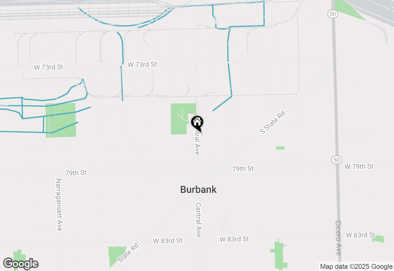 Map of 7702 Central Avenue, Burbank, IL 60459