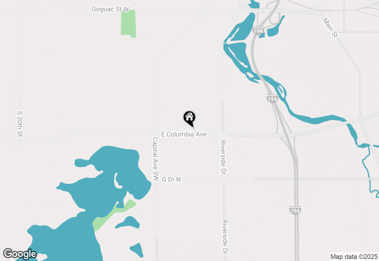 Map of 119 E Columbia Avenue #UPPER 7, Battle Creek, MI 49015