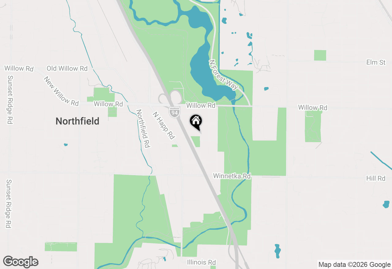 Map of 1620 Elder Lane, Northfield, IL 60093