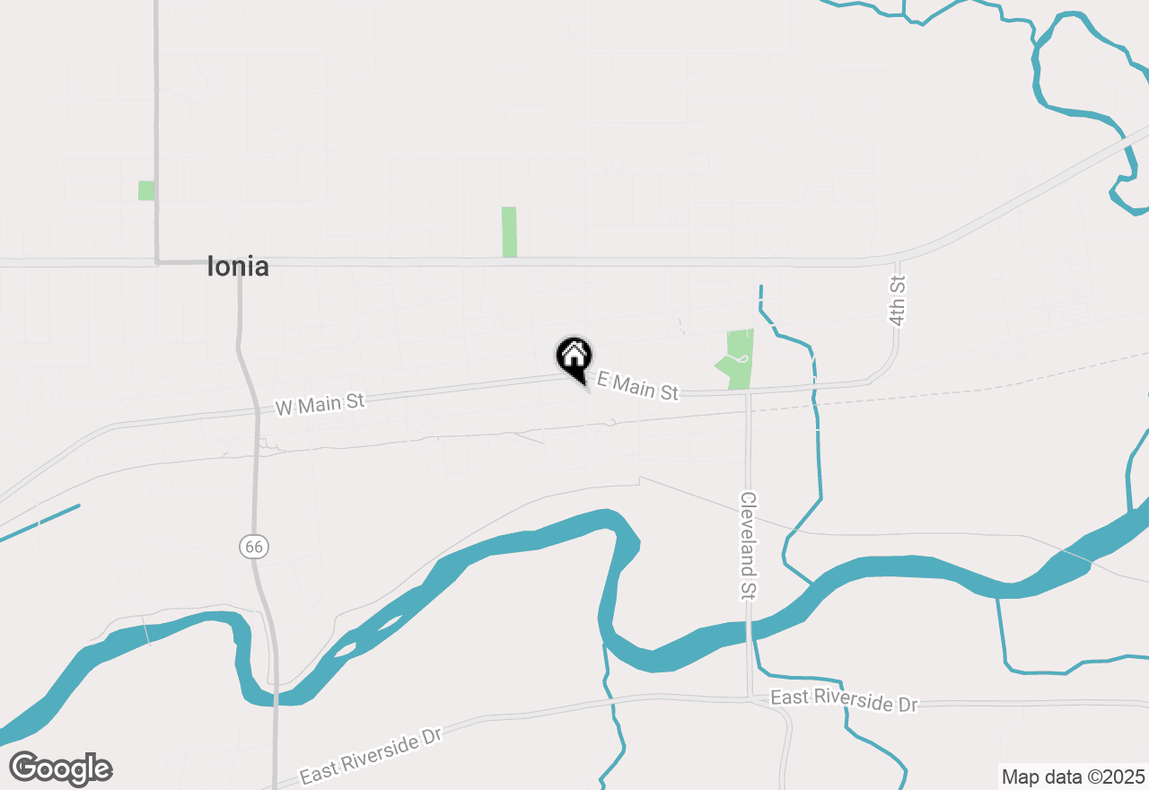 Map of 338 E Adams Street, Ionia, MI 48846