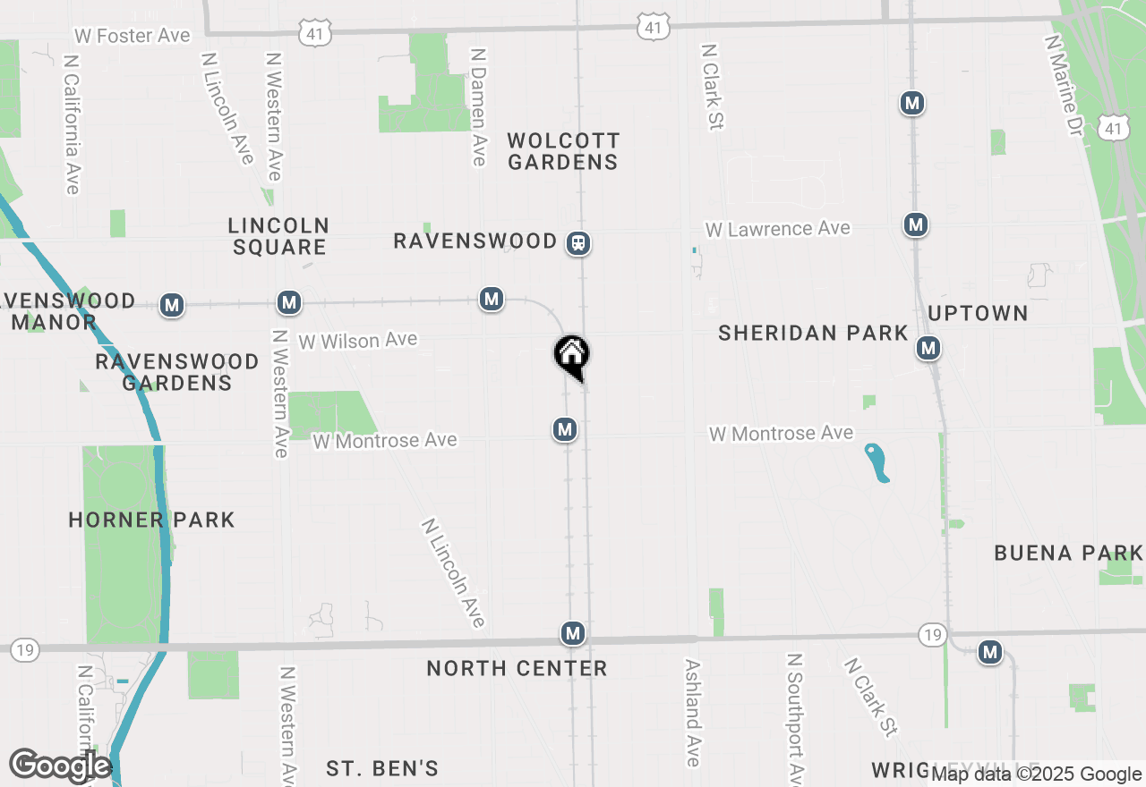 Map of 1807 W Sunnyside Avenue #2E, Chicago, IL 60640