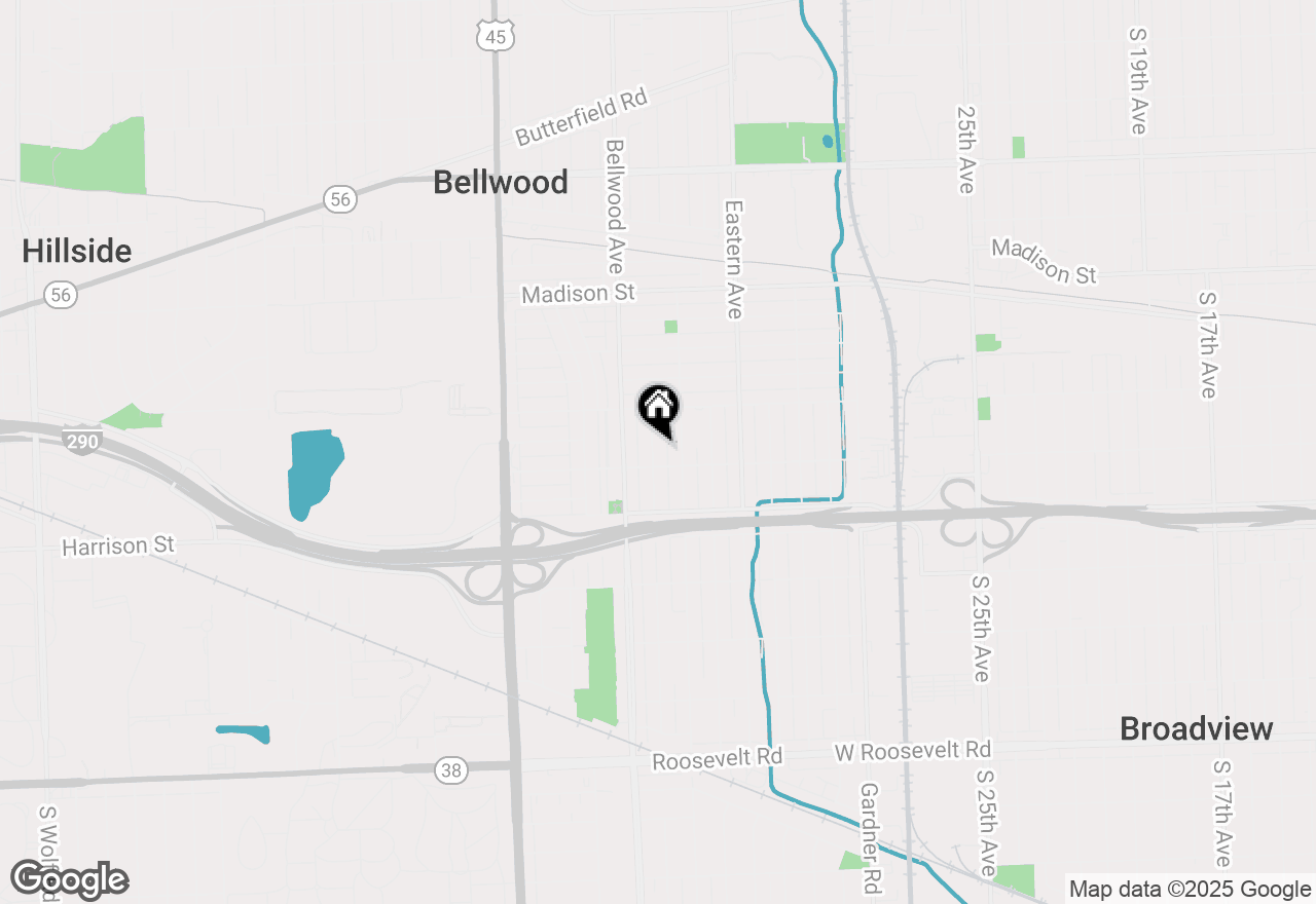 Map of 1035 Bohland Avenue, Bellwood, IL 60104