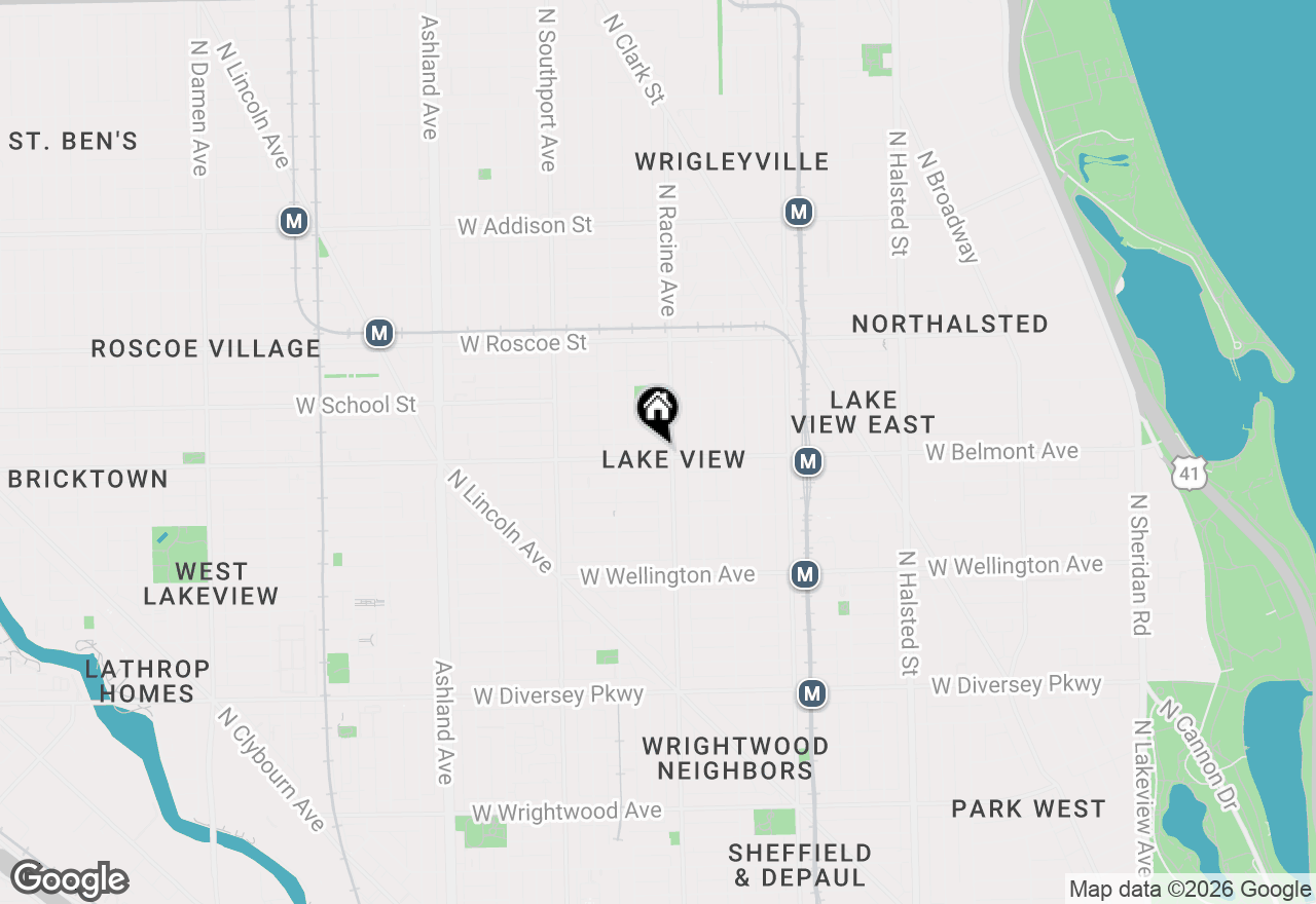 Map of 1214 W Belmont Avenue #2R, Chicago, IL 60657
