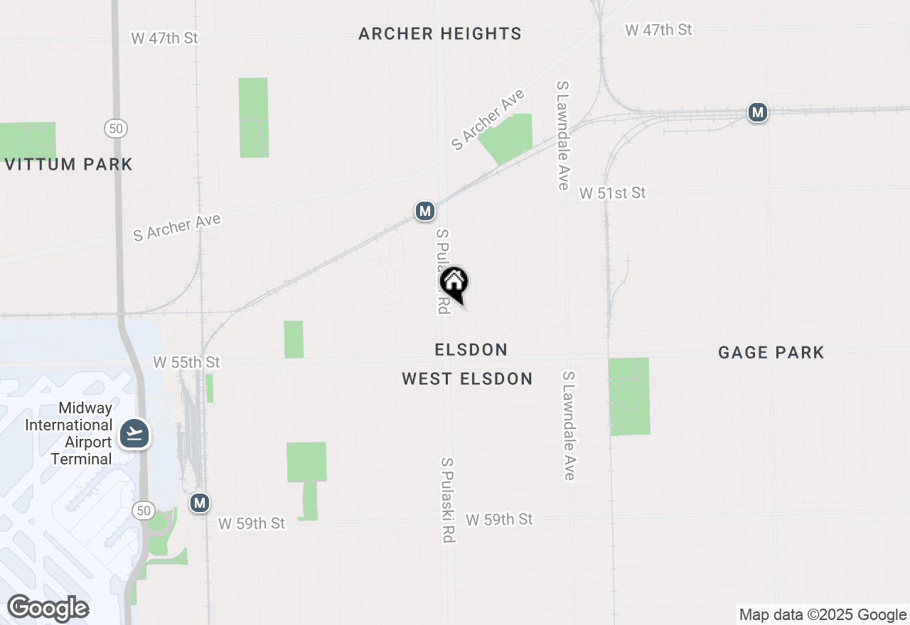 Map of 5351 S Pulaski Road, Chicago, IL 60632