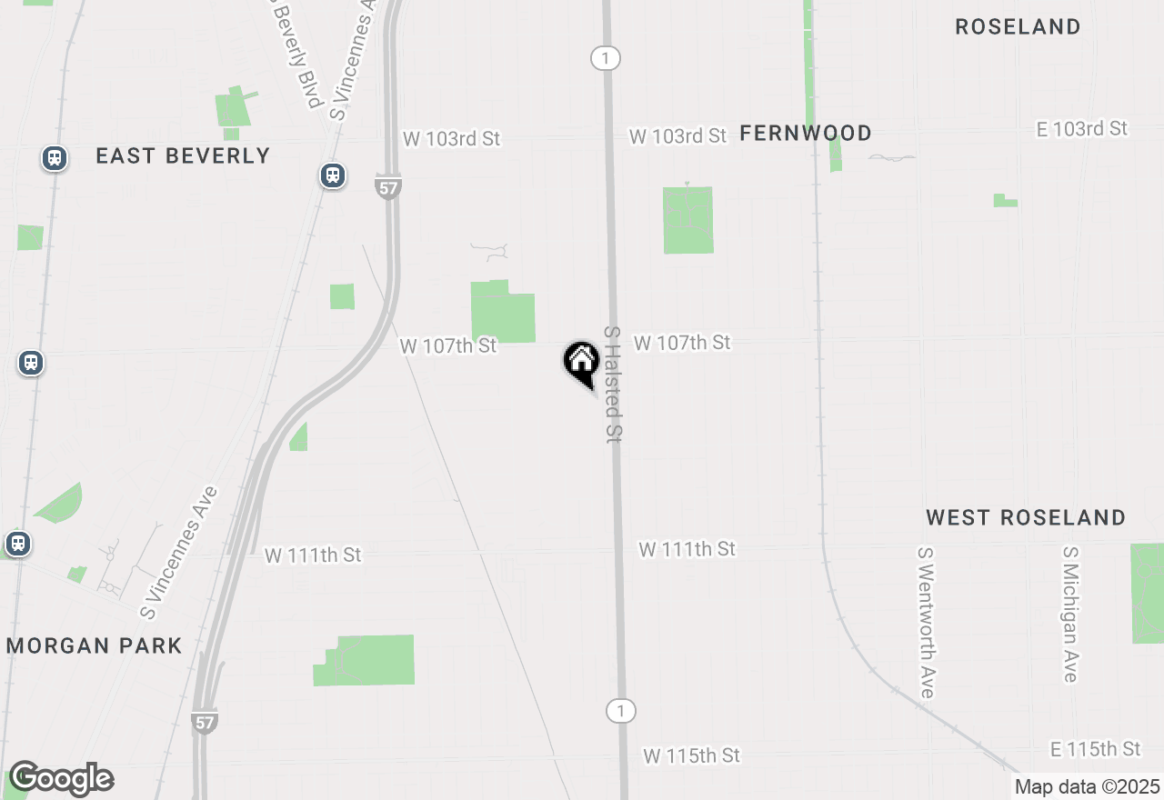 Map of 10800 S Green Street, Chicago, IL 60643