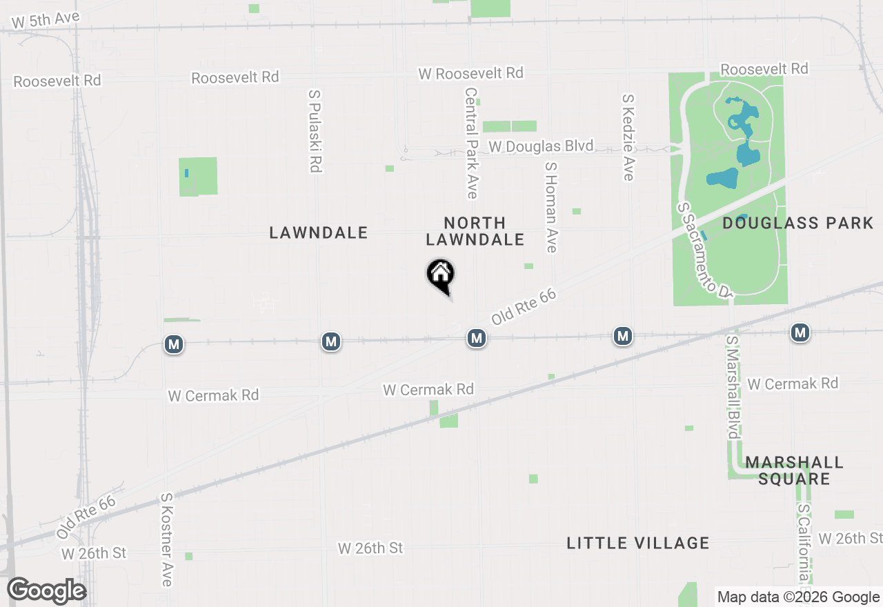 Map of 1851 S Lawndale Avenue, Chicago, IL 60623