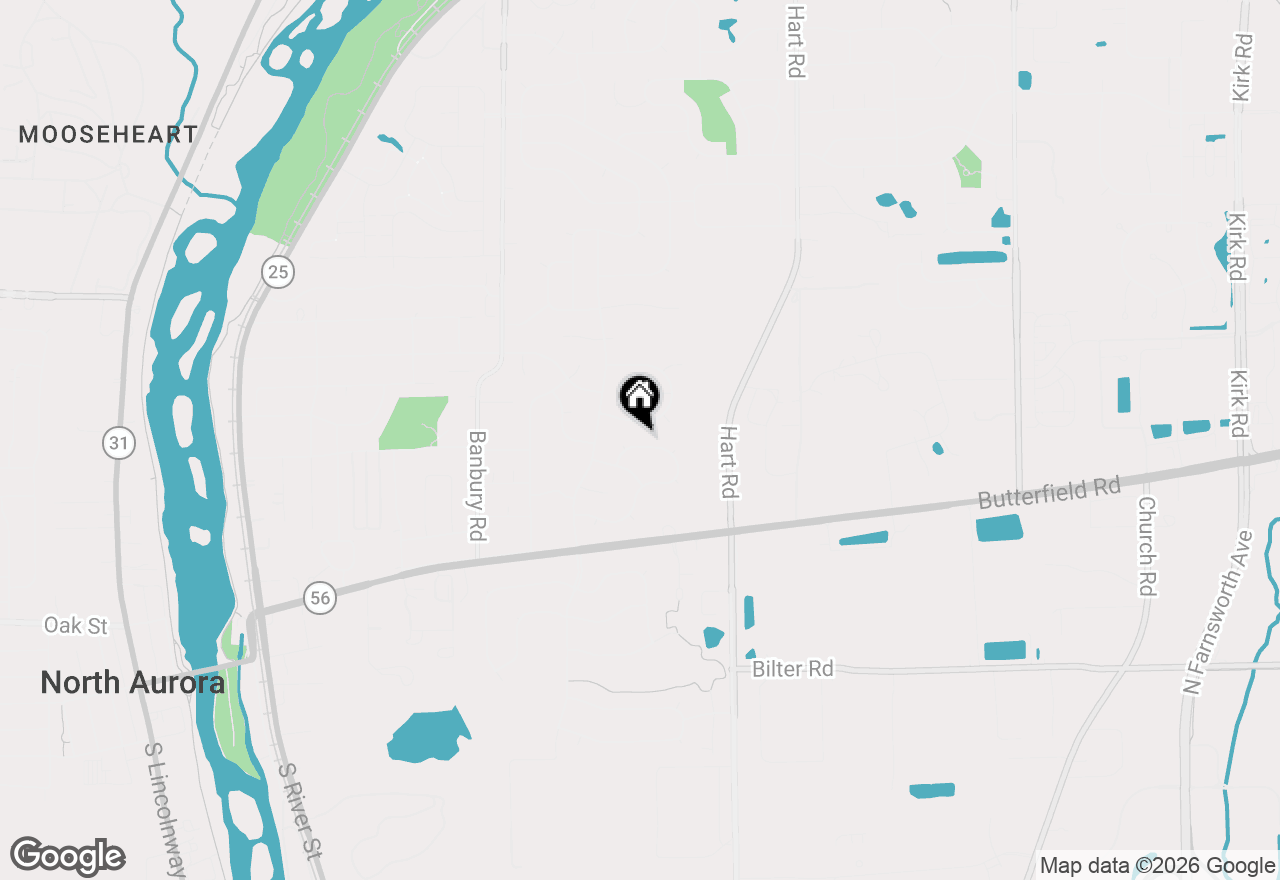 Map of 734 Lindsay Circle, North Aurora, IL 60542