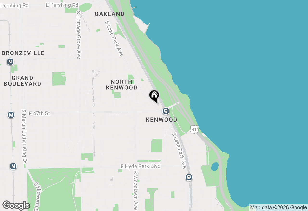 Map of 4647 S Lake Park Avenue #D, Chicago, IL 60653