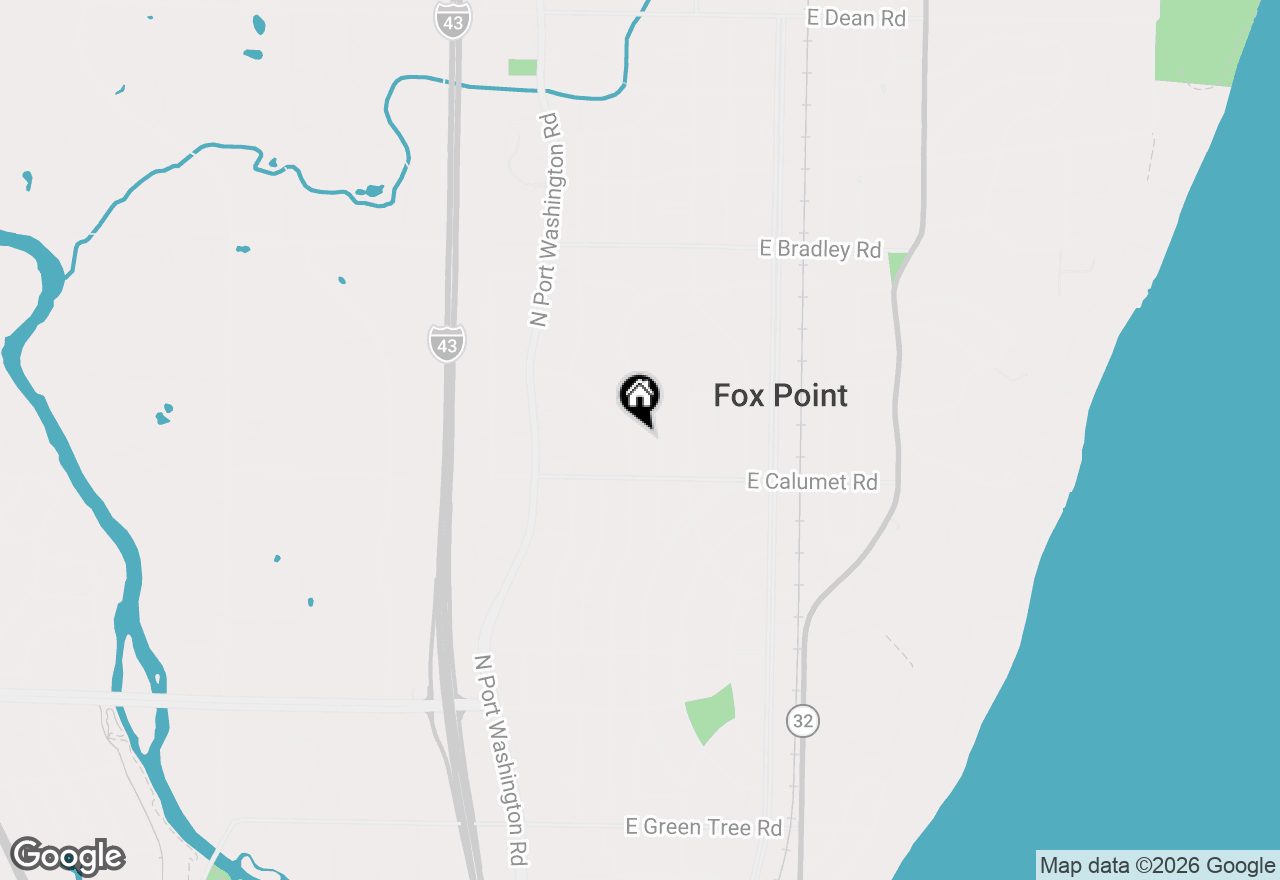 Map of 7654 N Seneca Rd, Fox Point, WI 53217