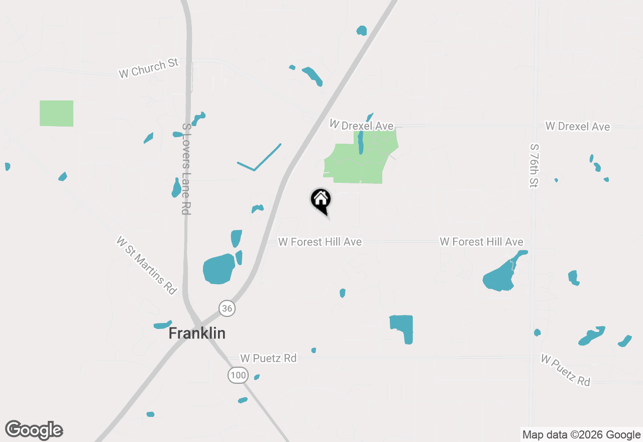 Map of 8179 S Forest Hills Cir, Franklin, WI 53132