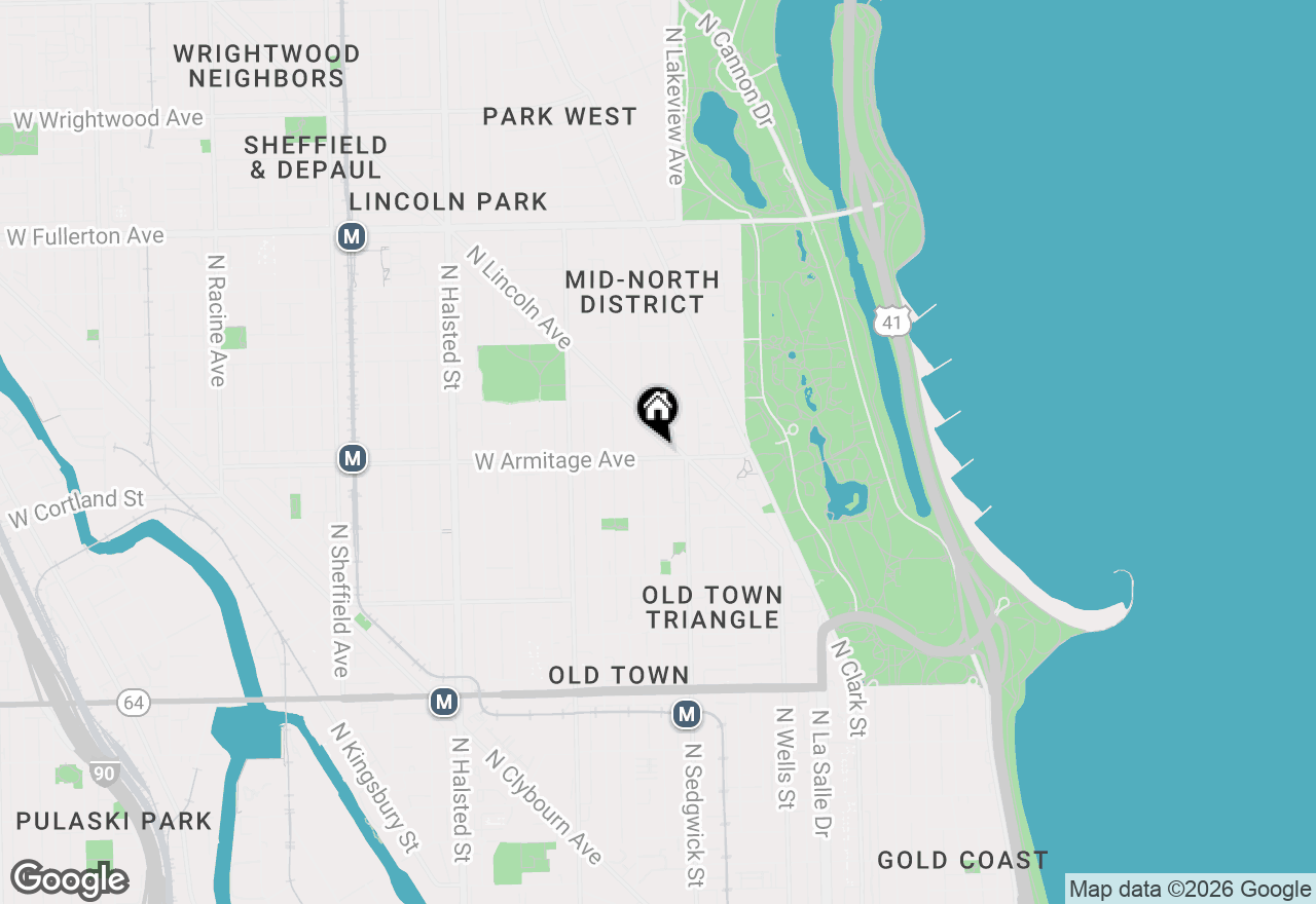 Map of 430 W Armitage Avenue #H, Chicago, IL 60614