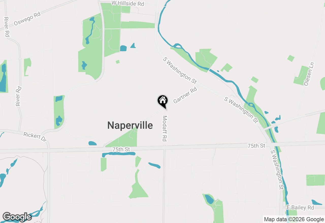 Map of 1105 Modaff Road, Naperville, IL 60540