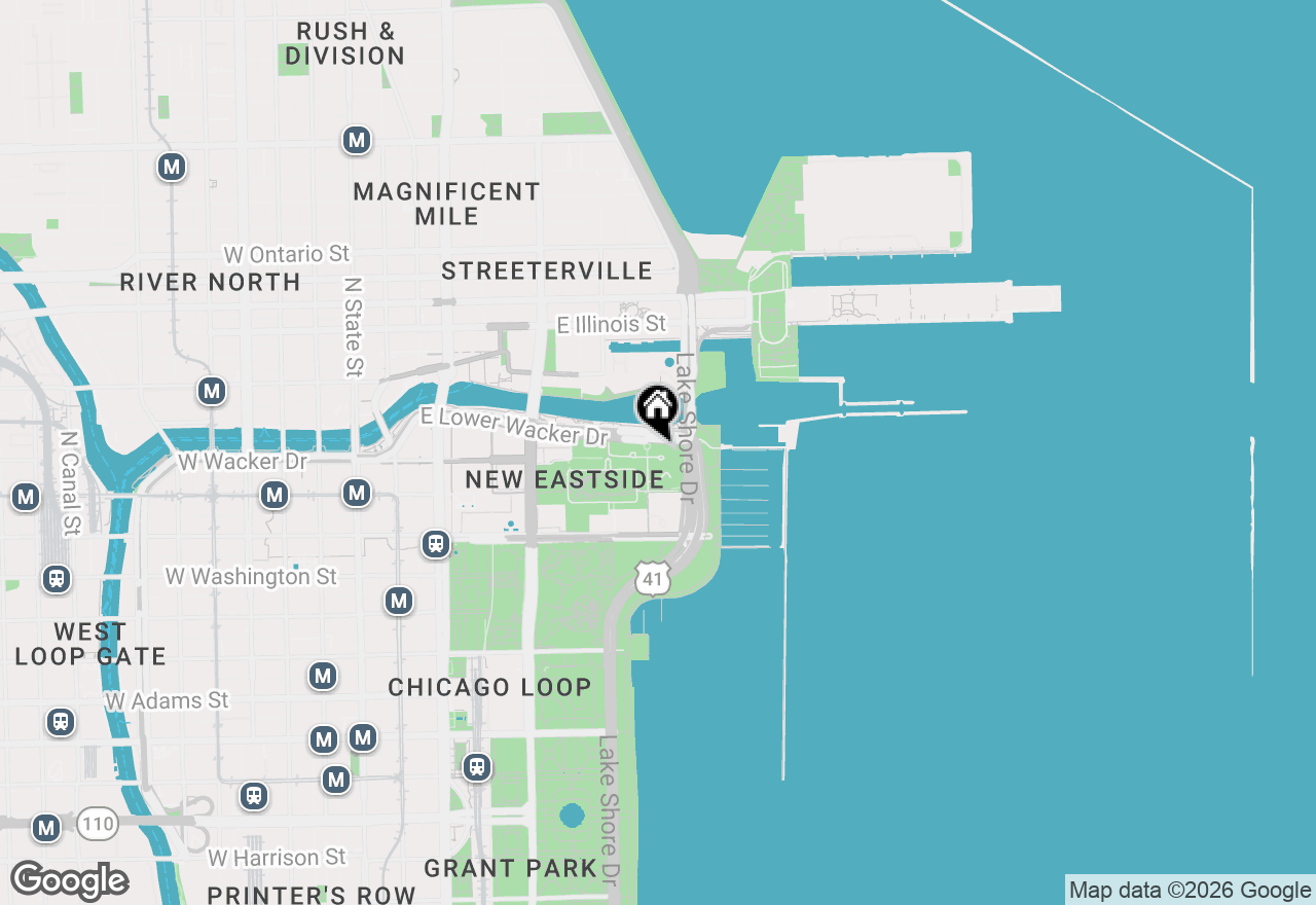 Map of 450 E Waterside Drive #2409, Chicago, IL 60601