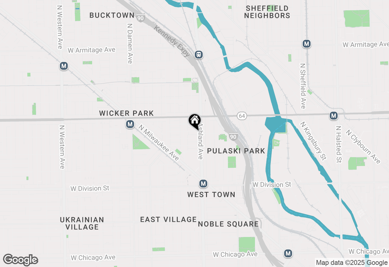 Map of 1621 W Le Moyne Street #1W, Chicago, IL 60622