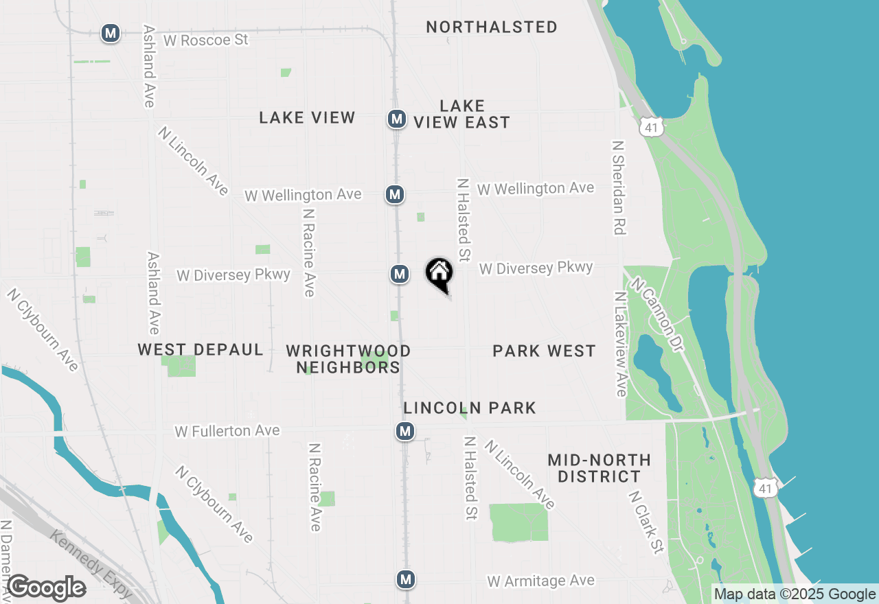 Map of 2707 N Mildred Avenue #2C, Chicago, IL 60614