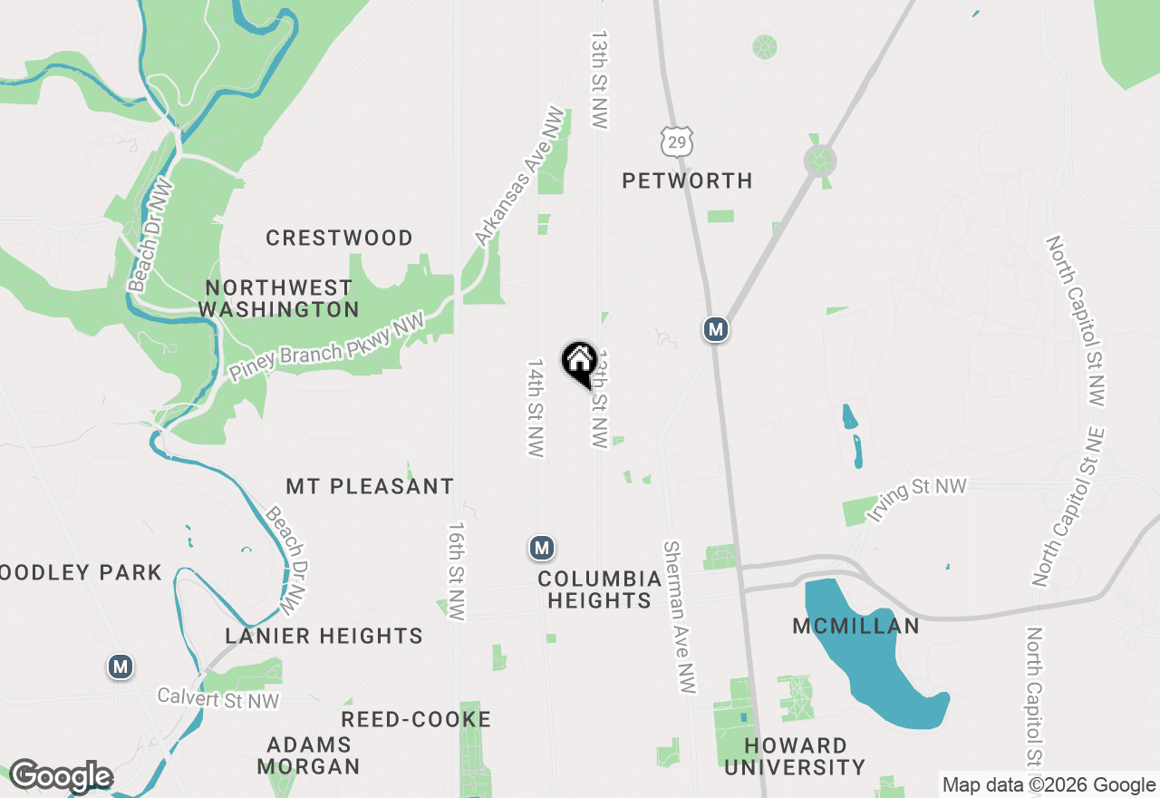 Map of 3493 Holmead Place Nw, Washington, DC 20010