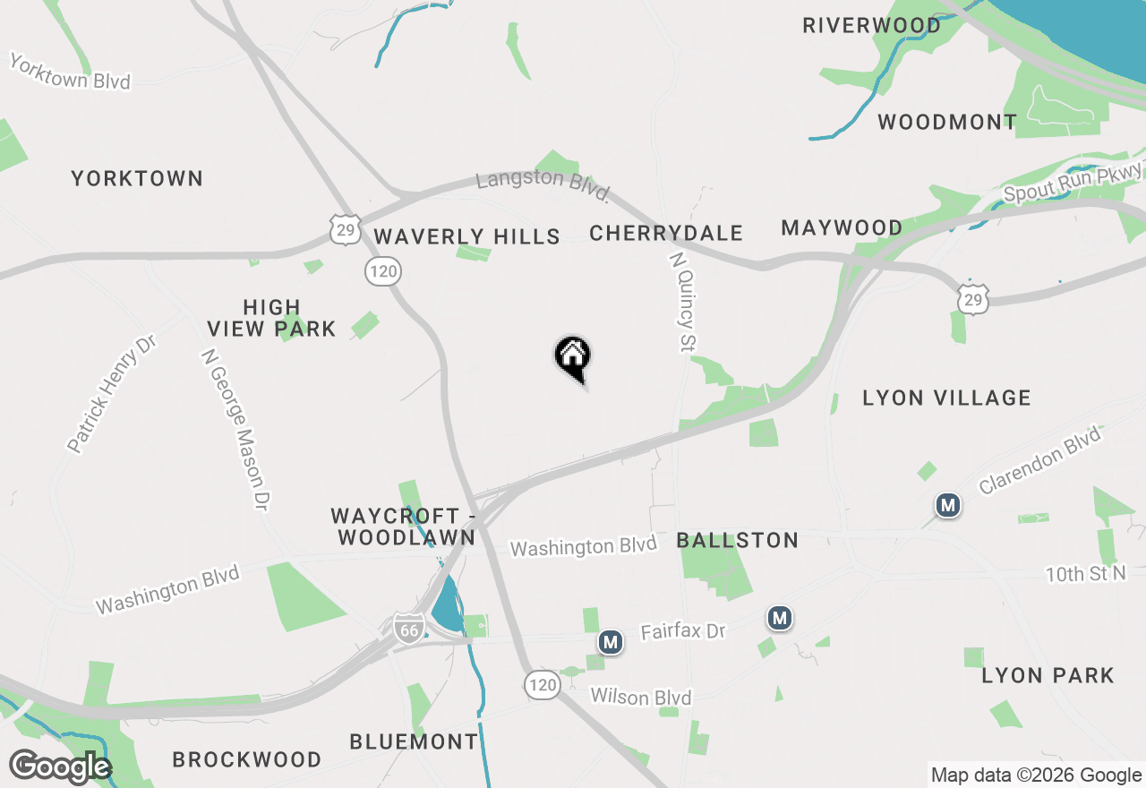 Map of 1616 N Taylor Street, Arlington, VA 22207