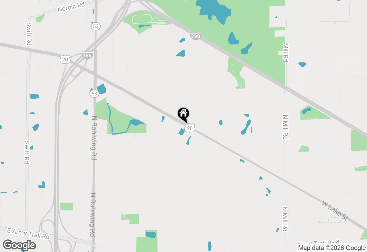 Map of 1291 W Lake St #102, Addison, IL 60101