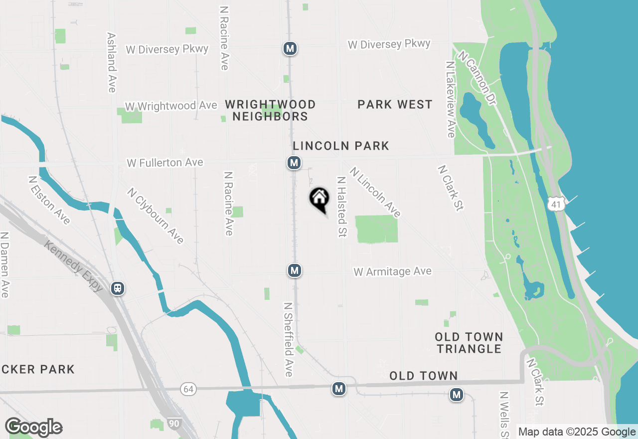 Map of 851 W Webster Avenue, Chicago, IL 60614