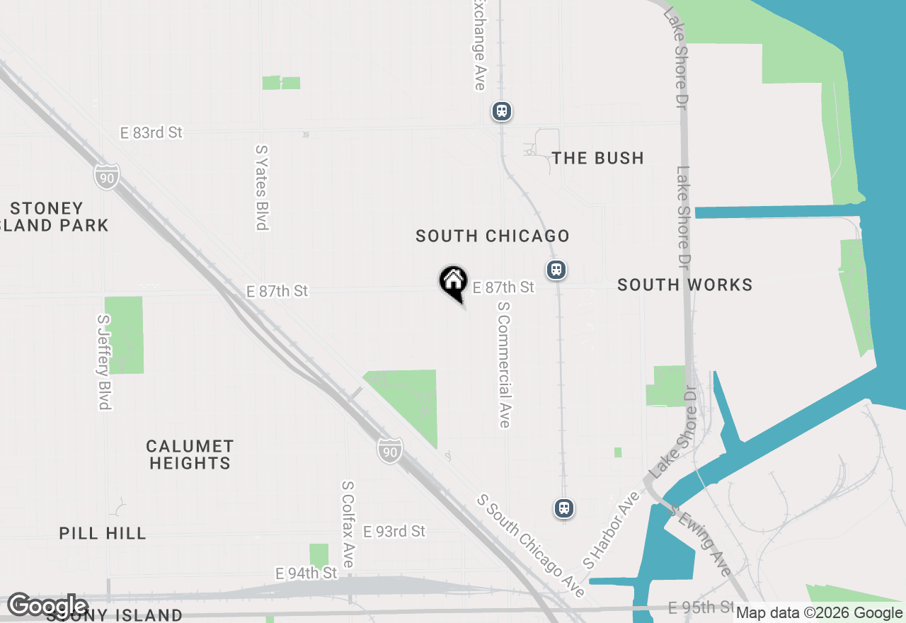 Map of 8734 S Escanaba Avenue, Chicago, IL 60617