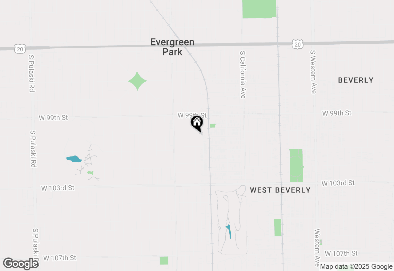 Map of 3052 W 100th Street, Evergreen Park, IL 60805