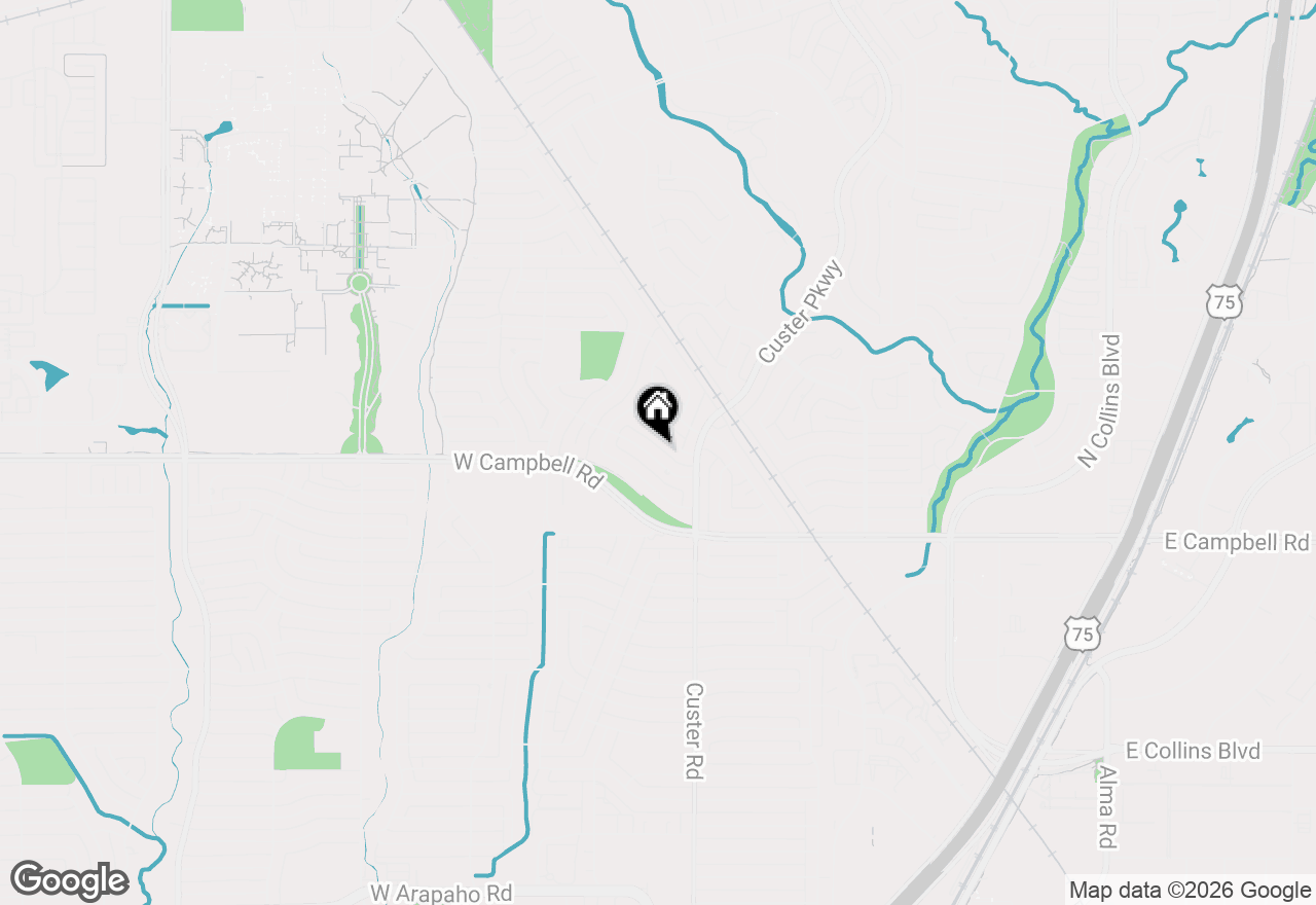 Map of 510 Copper Ridge Drive, Richardson, TX 75080