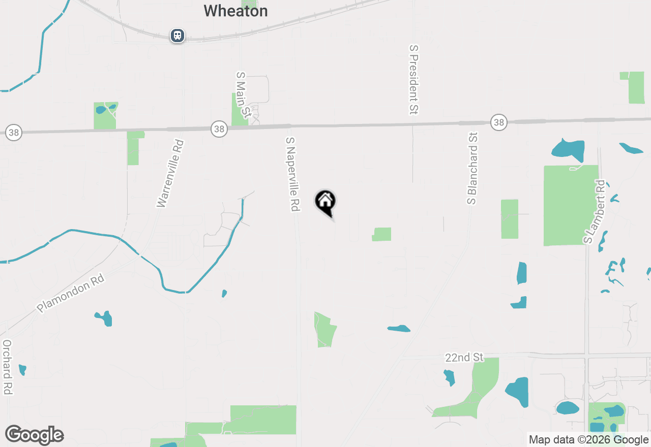 Map of 1315 Underwood Terrace, Wheaton, IL 60189