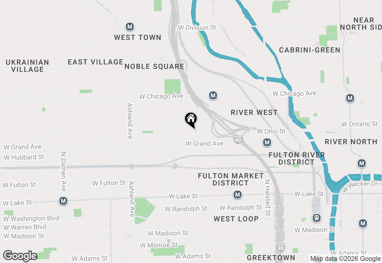 Map of 1227 W Ohio Street #3, Chicago, IL 60642
